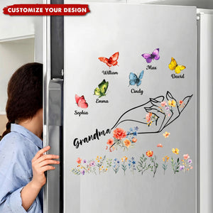 Personalized Kids Name Butterfly Decal - Custom Mother's Day Gift For Mom Nana Grandma