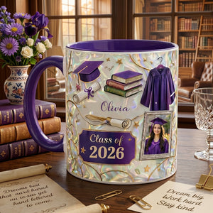 Personalized Photo Graduation Coffee Mug, Class of 2026 Graduate Gift, Graduation Mug Gift For Her Him