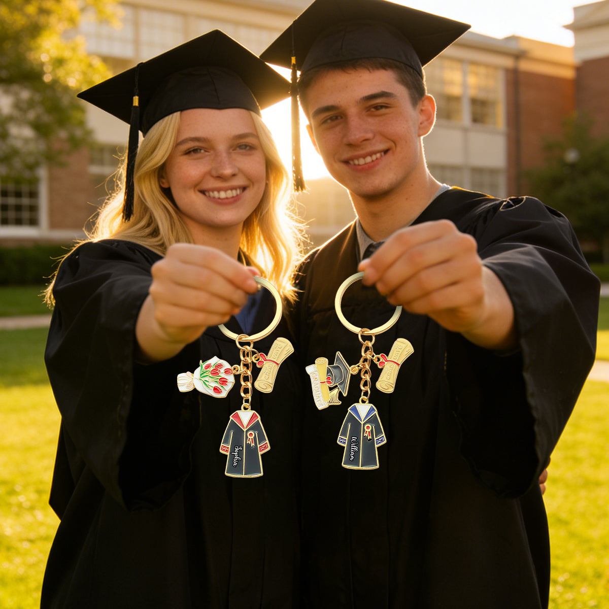 Personalized Graduation Souvenir Keychain With Name | Grad Season Gift For Graduates & Students