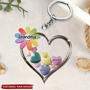 A Grandmother Is A Gift From Above - Personalized Acrylic Keychain, Gift For Mom, Grandma,Mother's Day Gift