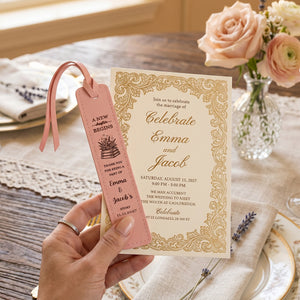 Personalized Bookmark - Bookmark Wedding Favor Guest Gift A New Chapter Begins