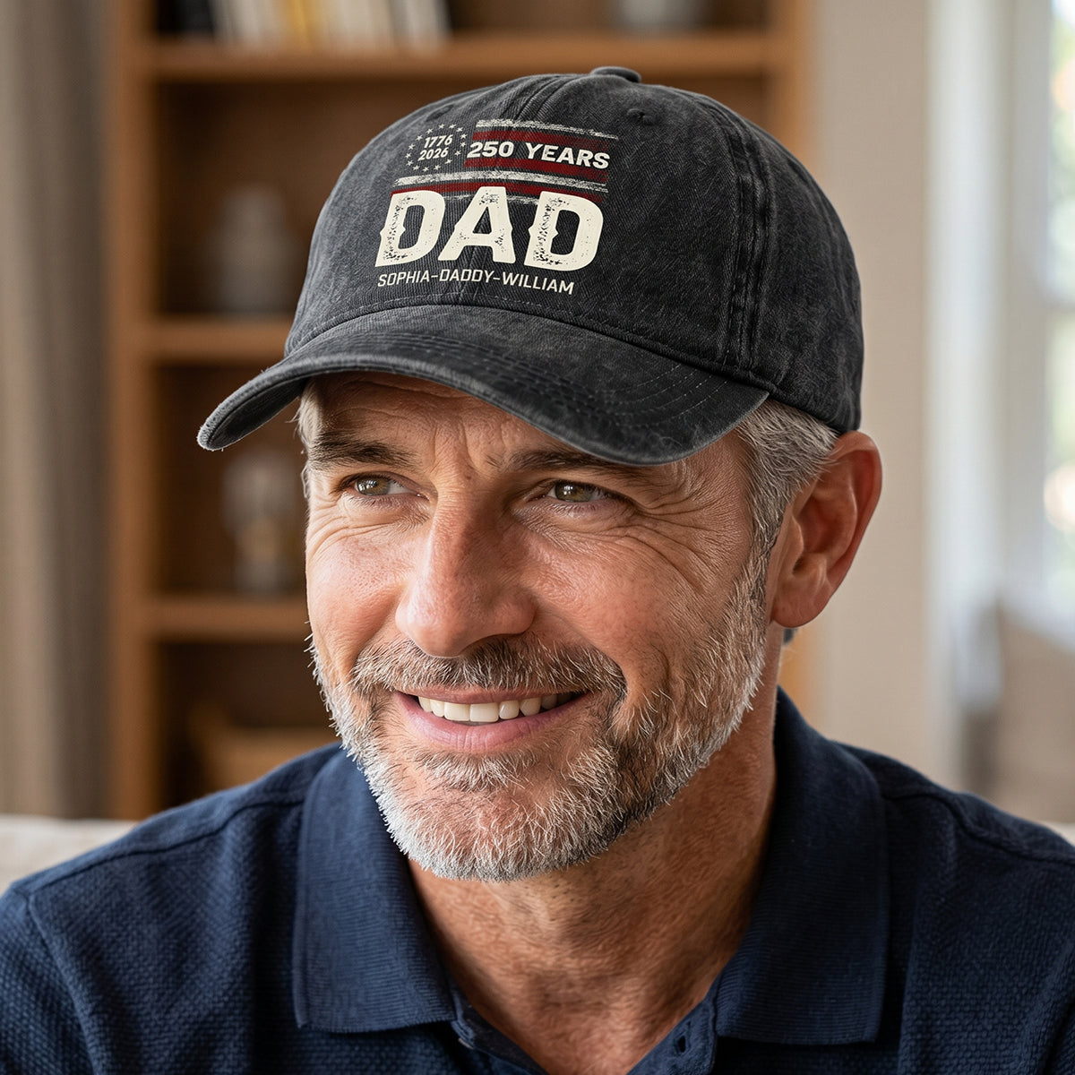 Personalized America 250 Anniversary Classic Cap | Father's Day Gift For Dad Grandpa