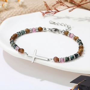 Personalized Graduation Bracelet With "The Adventure Begins", Inspirational Gift For Class Of 2026
