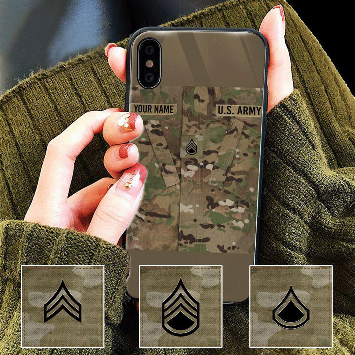 Personalized Phonecase U.S. Army Uniform