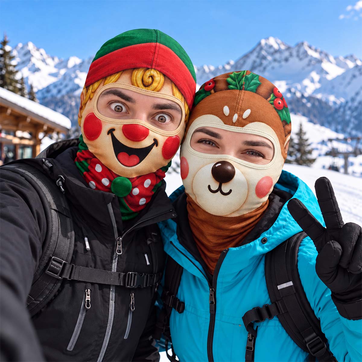 Personalized Funny Face Ski Mask - Custom Christmas Gifts For Family Friends