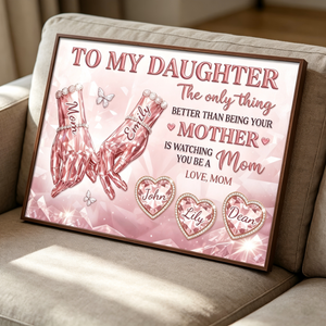 Customized Motherhood Looks Beautiful On You Poster With 1-4 Names | Mother's Day Gifts For Daughter