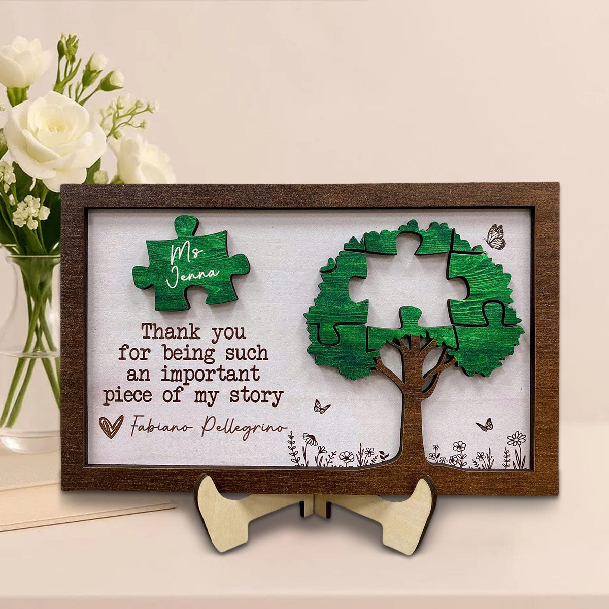 Custom Teacher Appreciation Gifts - Personalized 2-Layer Wooden Plaque