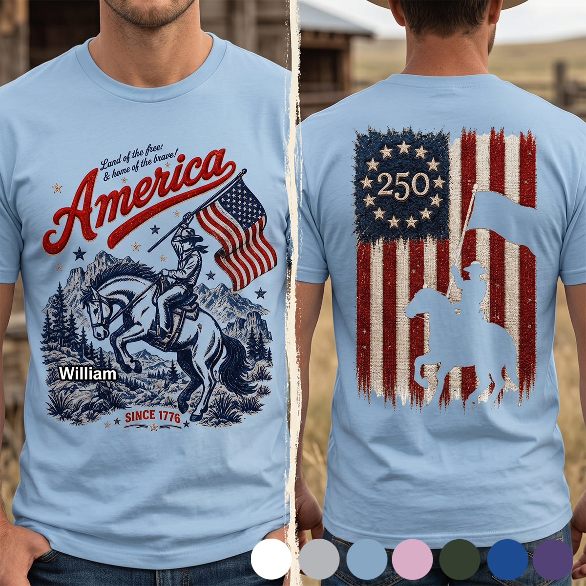 Land Of The Free - Celebrated America 250th Anniversary T-shirt - Personalized Gifts For Patriots