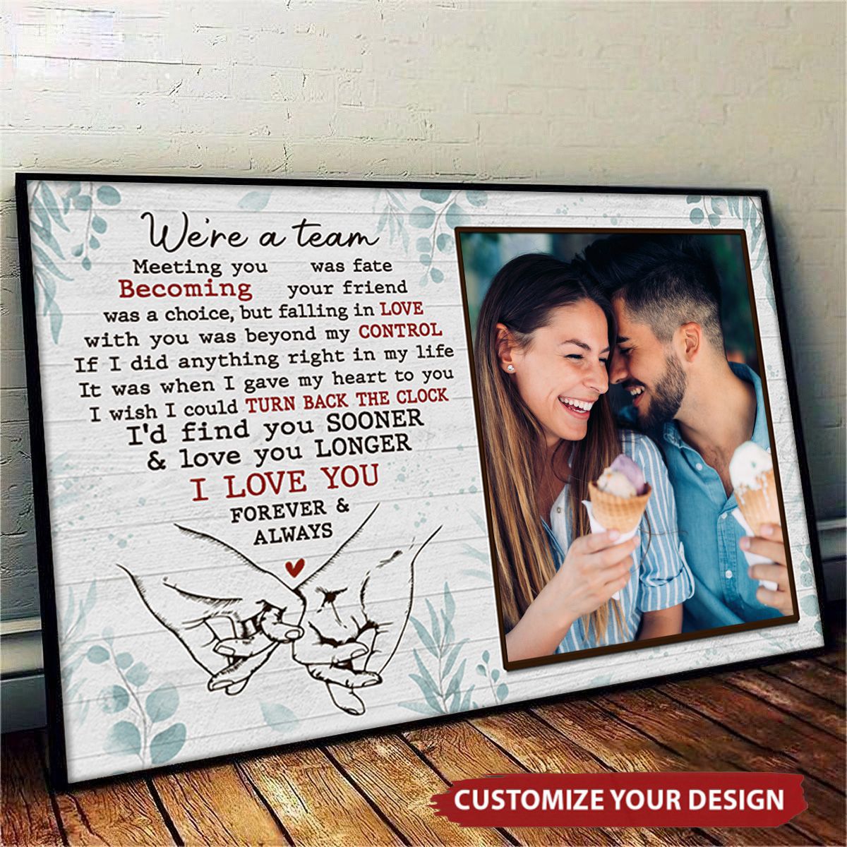 Love You Forever And Always - Couple Personalized Horizontal Poster - Gift For Husband Wife, Anniversary