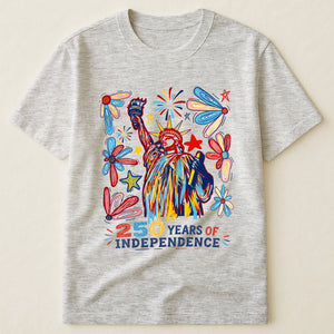 250 Years Independence Retro Style Colorful T-Shirt