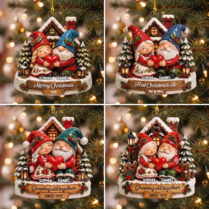 Personalized "Growing Old Together" Couple Acrylic Ornament | Christmas Gift For Couple Family Lover
