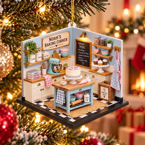 Personalized Baking Corner Acrylic Ornament | Christmas Birthday Gift For Bakers Cooking Lovers