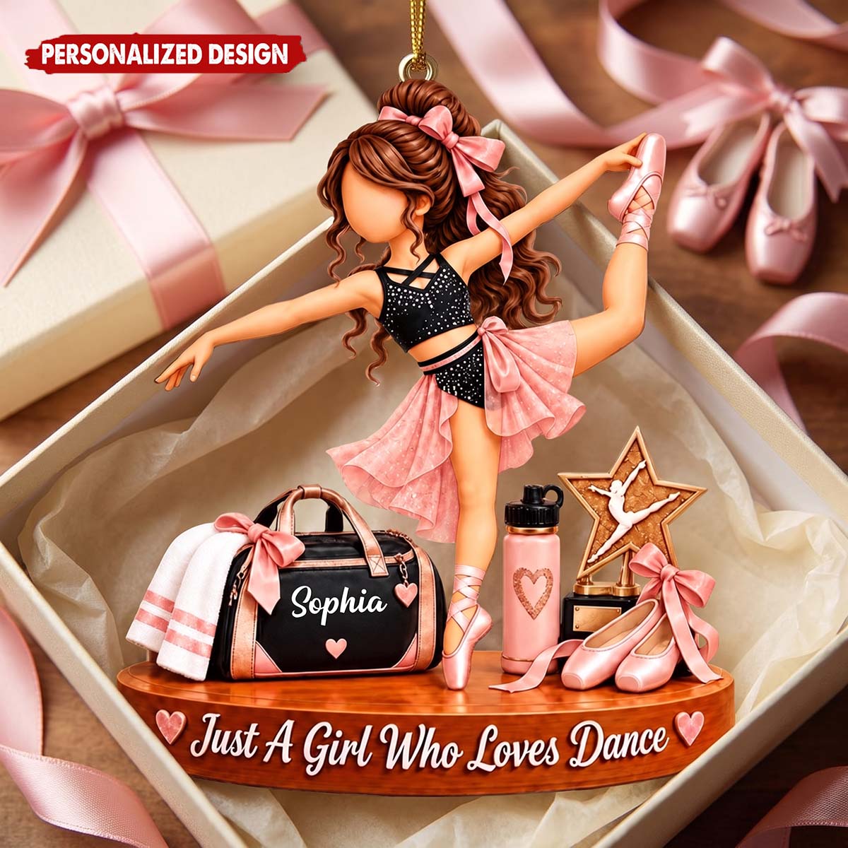Just A Girl Who Loves Dance Personalized Acrylic Ornament - Christmas Birthday Gift For Dancer Girl Dance Lover