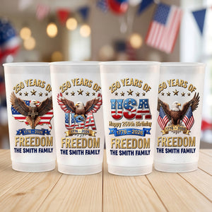 Custom Party Cups - Personalized America 250th Anniversary Gifts