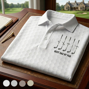 Personalized Polo Shirt Best Dad By Par Best Grandpa By Par - Father's Day Gifts