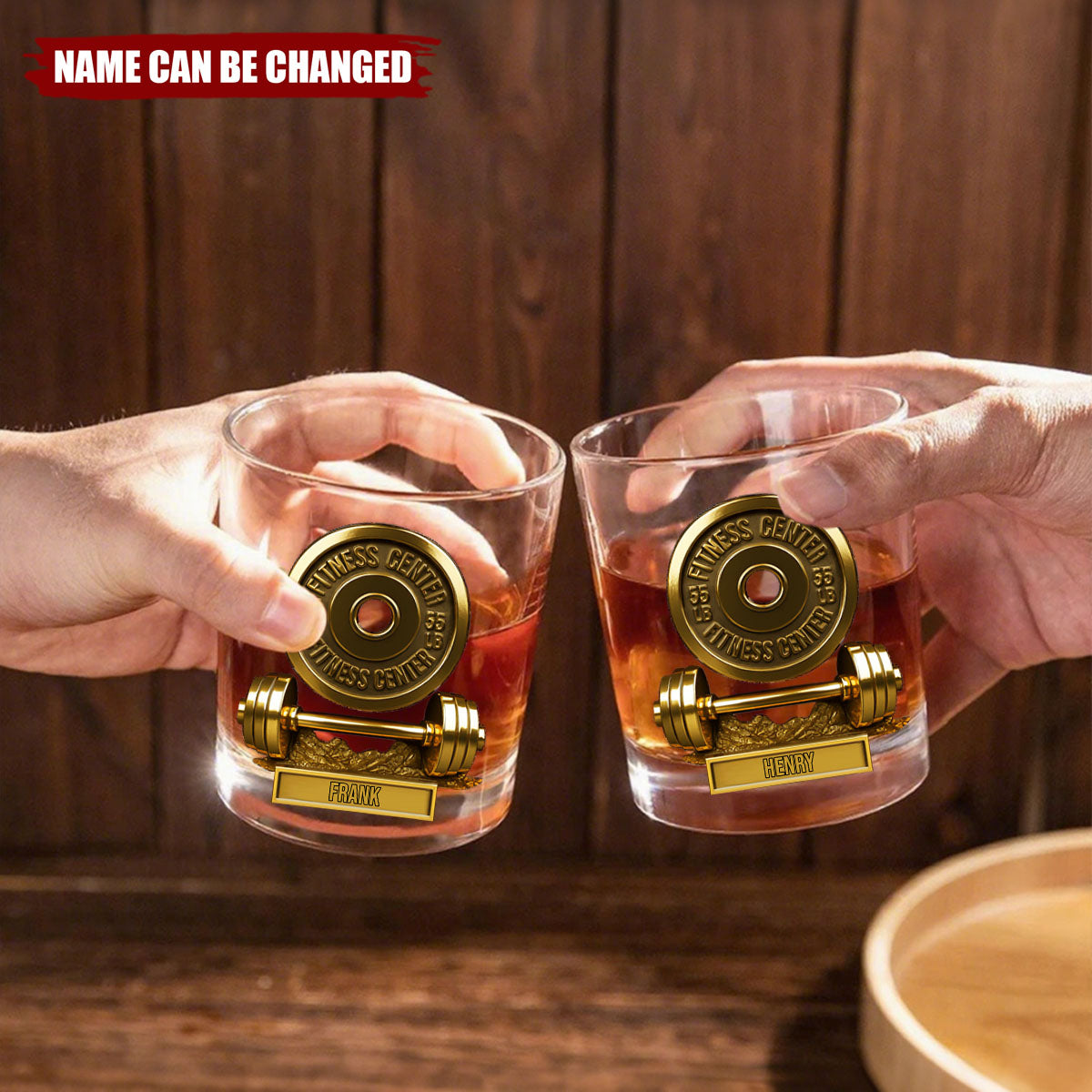 Personalized "No Pain No Gain" Whiskey Glass - Fitness Achievement Gift With Name,Celebrate Your Wins With Rugged Tribute