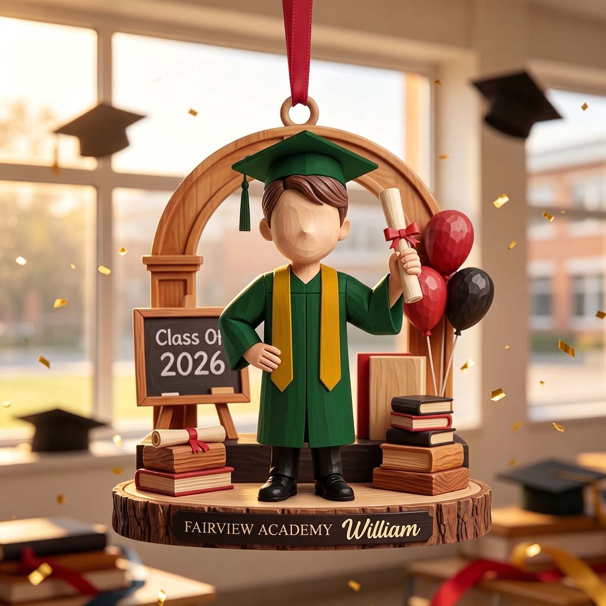 Senior Graduation Acrylic Ornament - Personalized Christmas Gifts For Graduates