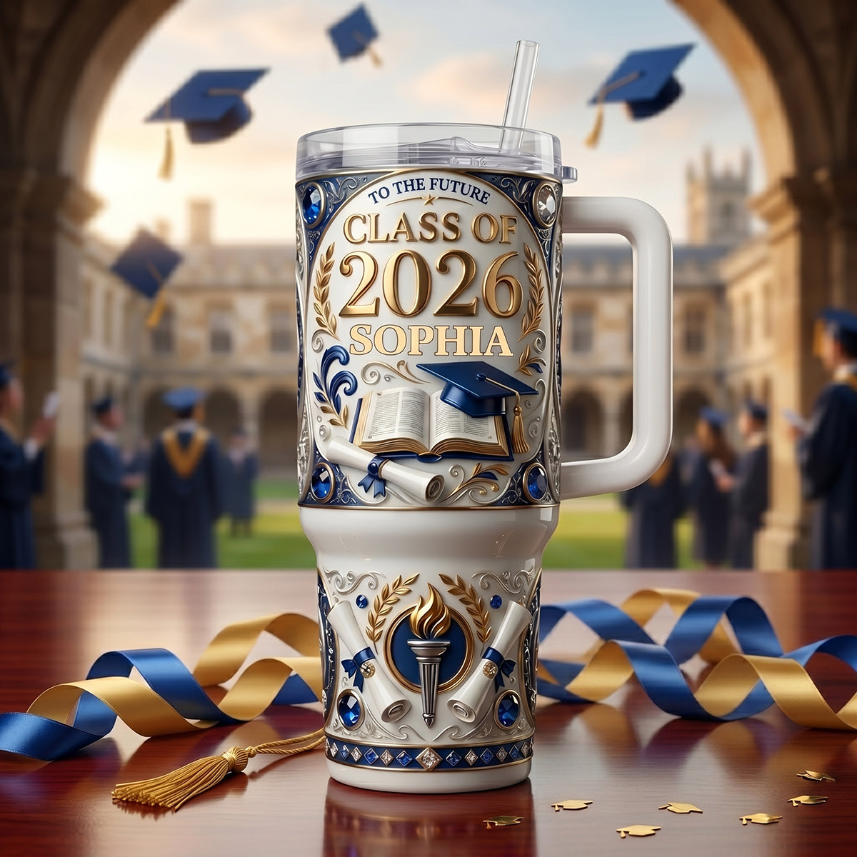 Personalized Class Of 2026 Tumbler Handle - Perfect 2026 Graduation Gift