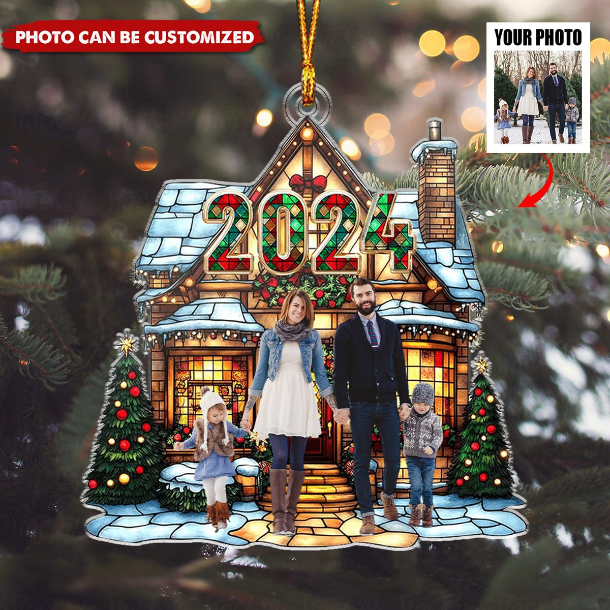 Personalized Christmas House Family Photo Decoration - Customize photos to "lock" the happiness into a time capsule