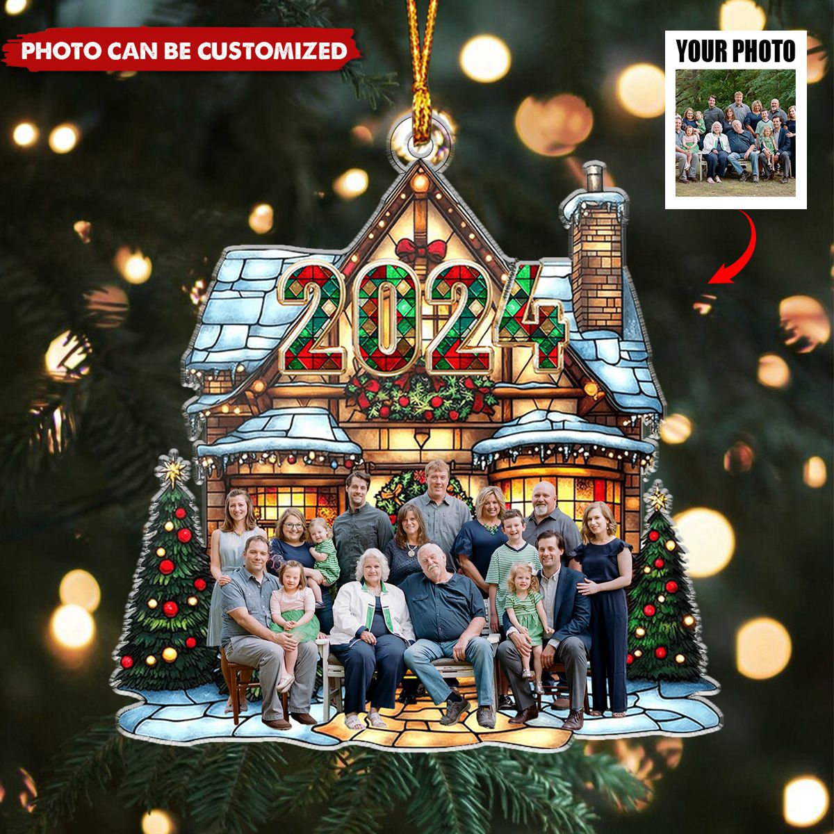 Personalized Christmas House Family Photo Decoration - Customize photos to "lock" the happiness into a time capsule