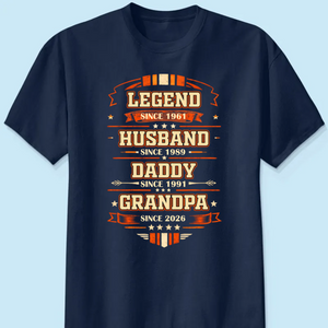 Personalized Classic Tee Legend Husband Daddy Grandpa Since Design - Unique Father's Day Gift