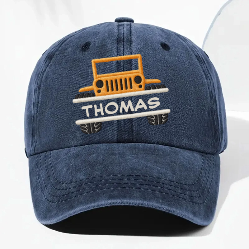 Personalized Adventure Awaits Car Cap With Color & Name | Father's Day Gift For Dad