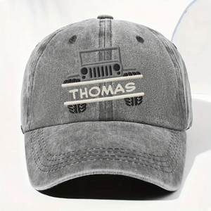 Personalized Adventure Awaits Car Cap With Color & Name | Father's Day Gift For Dad