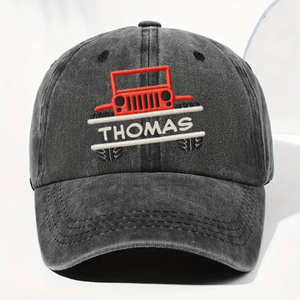 Personalized Adventure Awaits Car Cap With Color & Name | Father's Day Gift For Dad