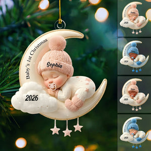 Personalized Baby's First Christmas Ornament 2026 | Newborn Keepsake Gift for Baby Boy or Girl