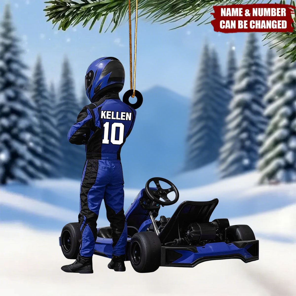 Personalized Formula 1 Christmas Ornament With Name & Number - Must Have Xmas Gift For F1 Racing Fan And Speed Lovers