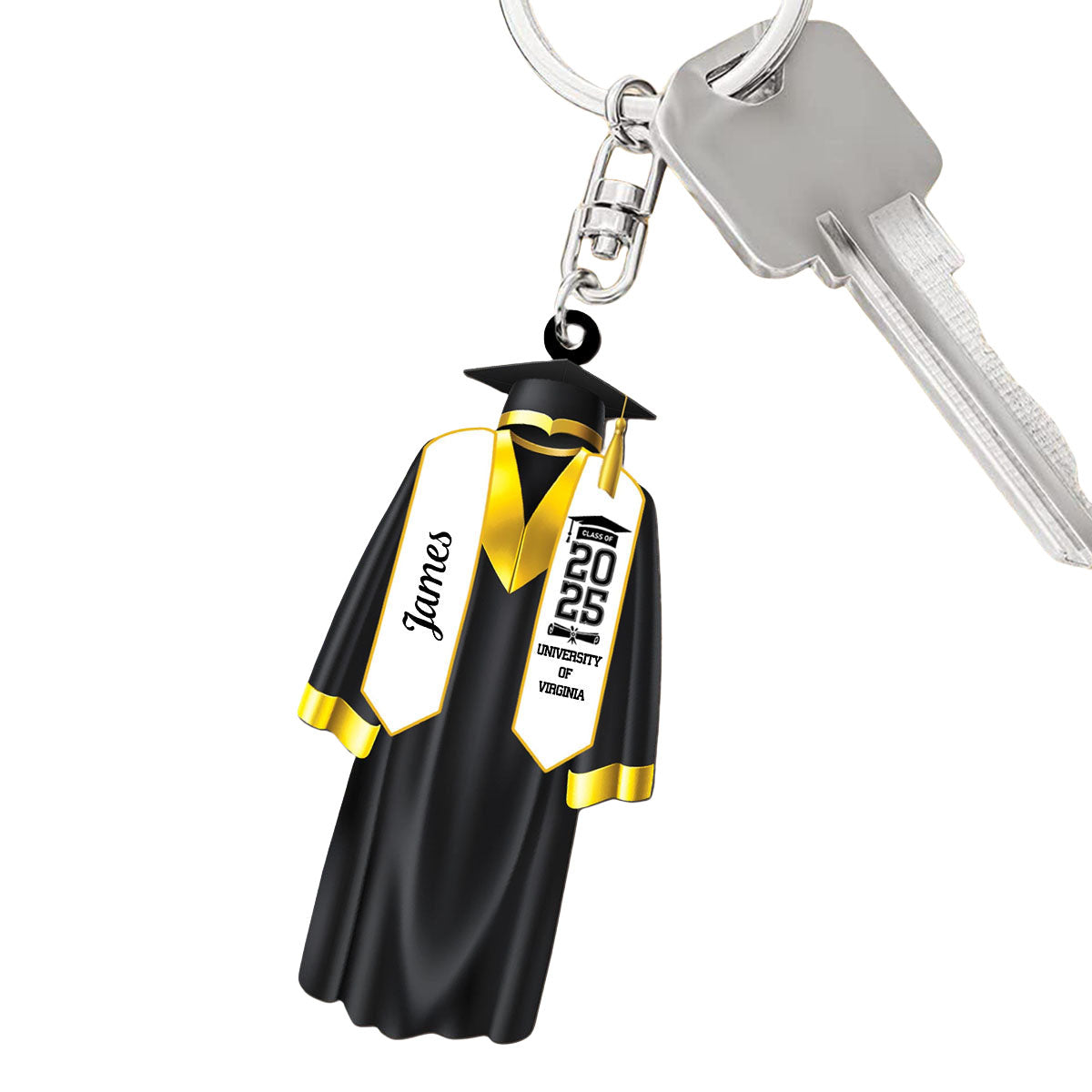 Personalized Graduation Keychain, Custom Name Class Of 2025 Keychain, Graduation Gift