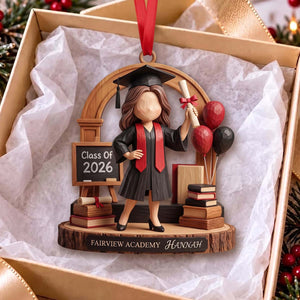 Senior Graduation Acrylic Ornament - Personalized Christmas Gifts For Graduates