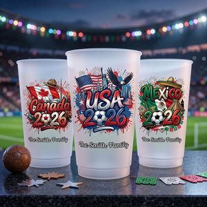 Personalized 2026 Soccer Party Cups | Great For Soccer Events, Tailgates & Fan Gifts