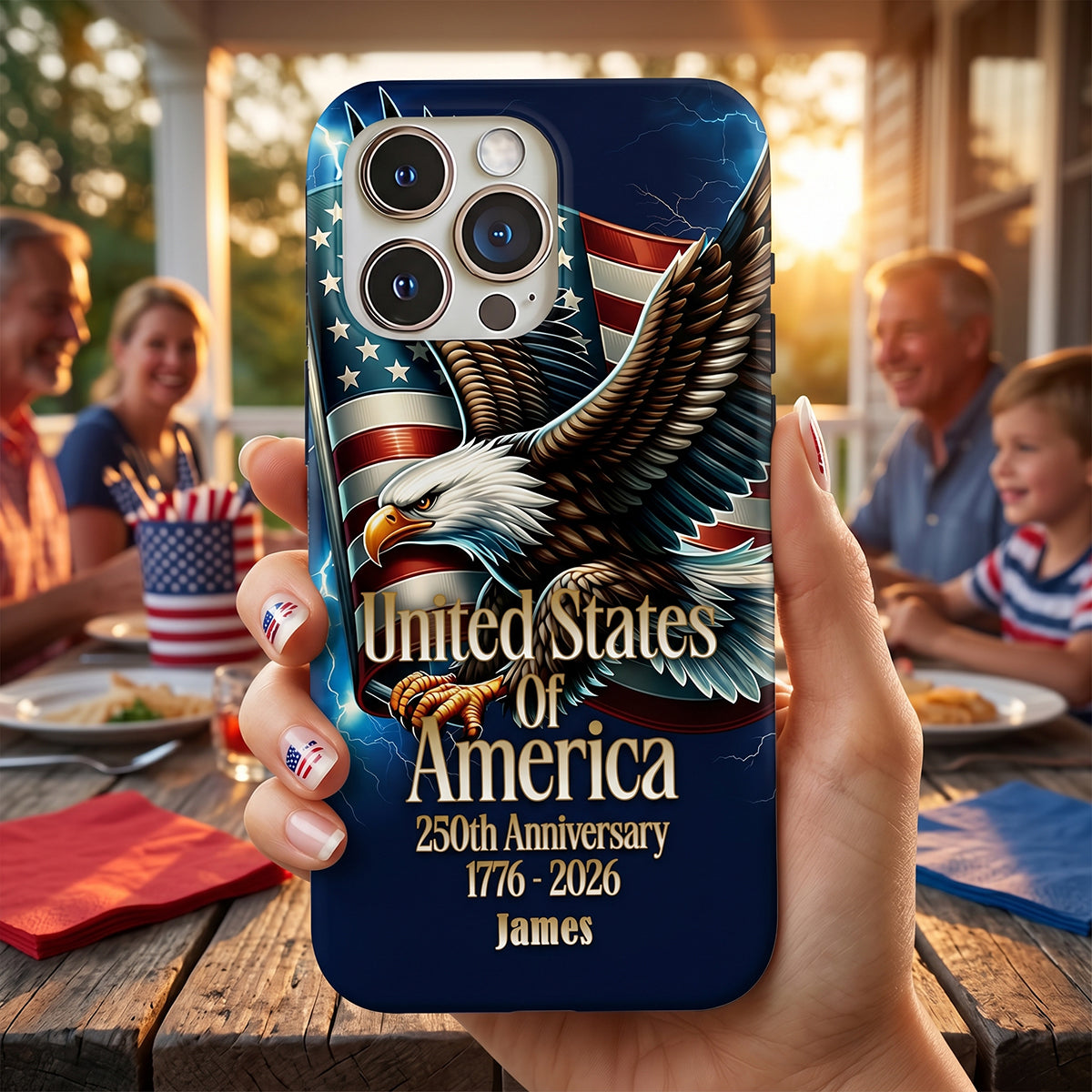 Personalized America 250th Anniversary 1776 - 2026 Phone Case