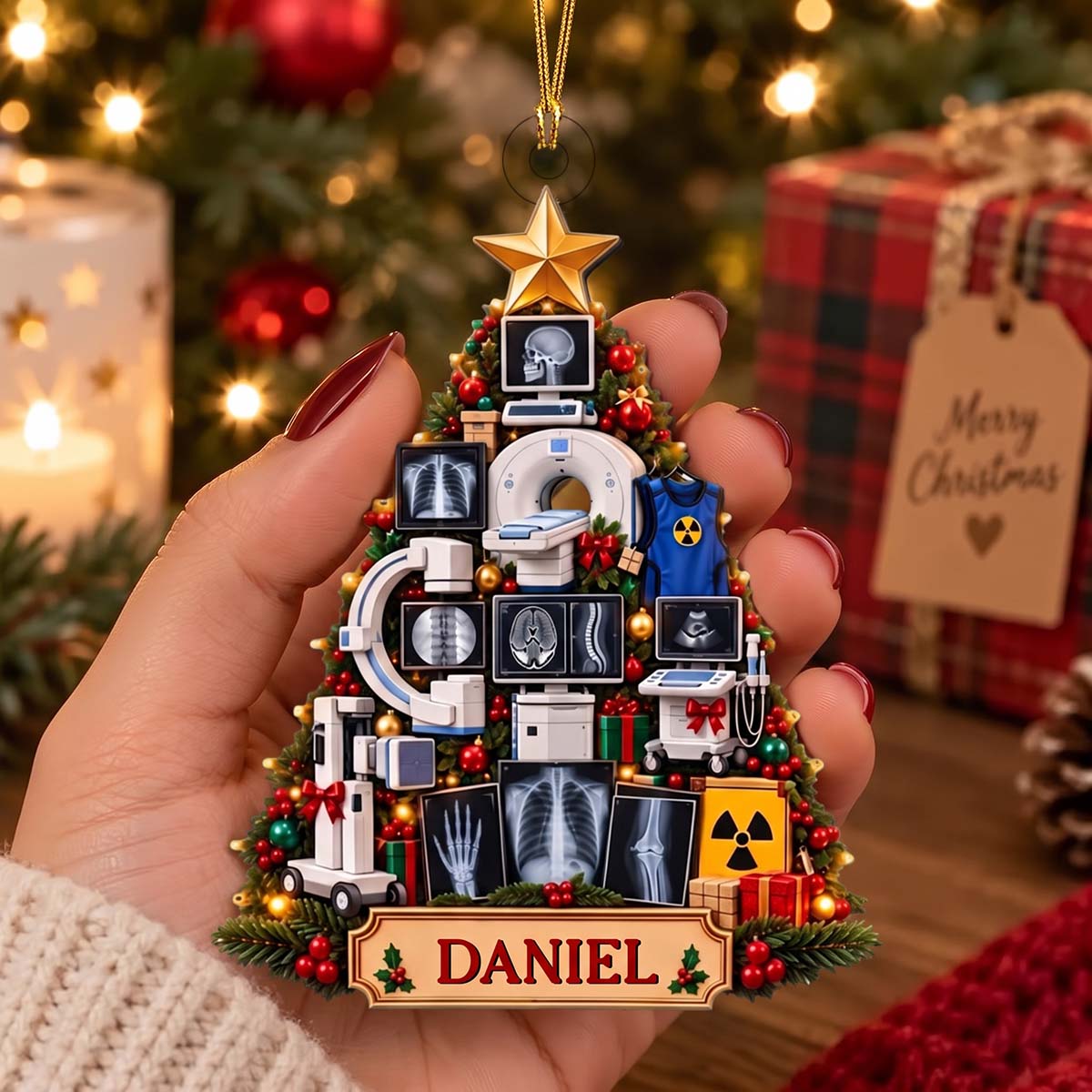 Personalized Radiology Acrylic Ornament | Christmas Gift For Radiologist Radiology Technician Xray Tech