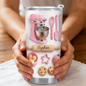 Personalized "Just A Girl Who Loves Baking" Tumbler With Name & Color | Gift For Daughter Mom Bakers