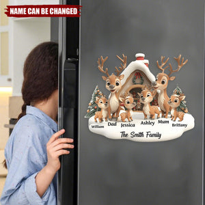 Personalized Reindeer Family Christmas Decal With 1-6 Names,Treasure Every Christmas Family Imprint
