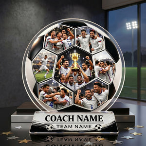 Personalized Soccer Coach Gift - Custom Photo Acrylic Plaque
