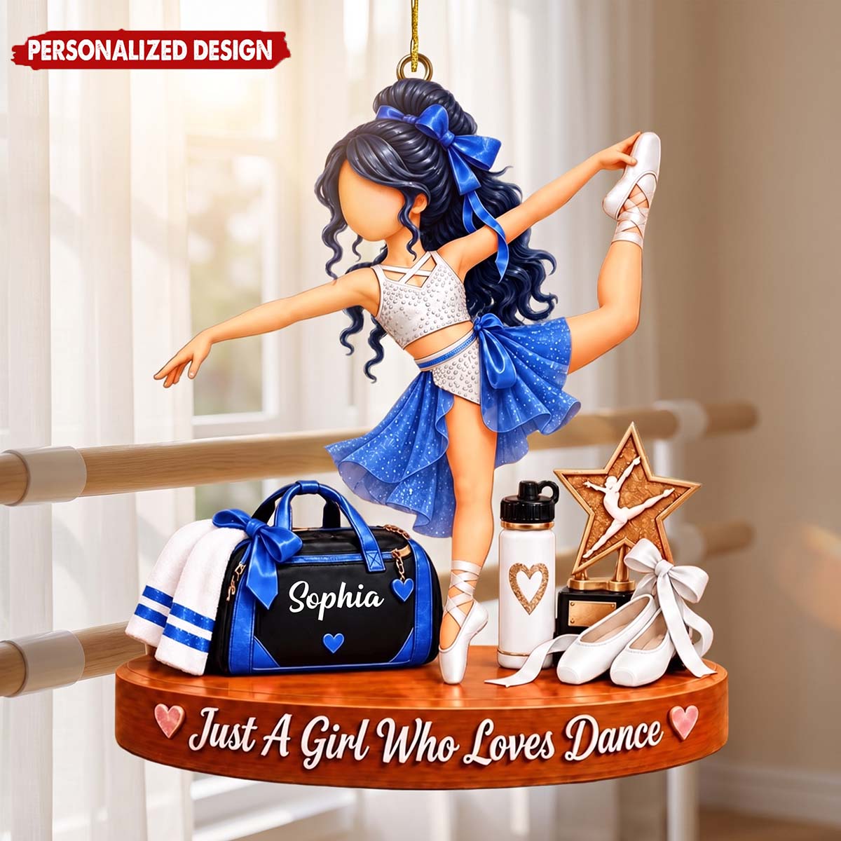 Just A Girl Who Loves Dance Personalized Acrylic Ornament - Christmas Birthday Gift For Dancer Girl Dance Lover
