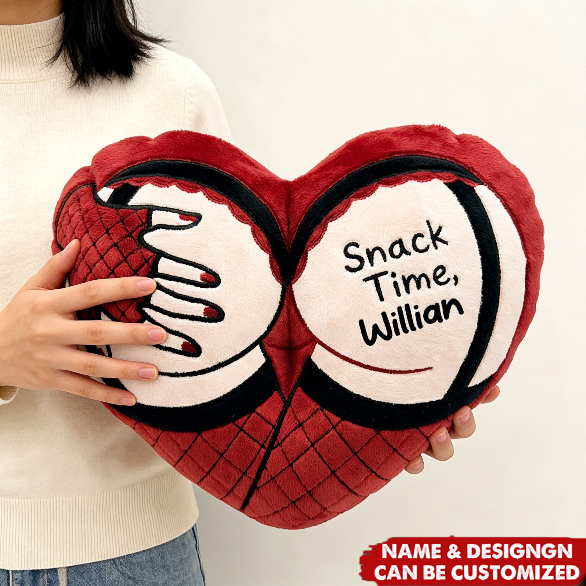 Personalized Couple Funny Heart Pillow With Name - Valentine's Day Funny Gag Gift For Couple