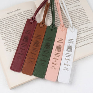 Personalized Bookmark - Bookmark Wedding Favor Guest Gift A New Chapter Begins