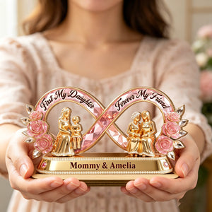 Personalized "First My Daughter Forever My Friend" Infinity Wooden Plaque | Mother's Day Gift For Mom Daughter