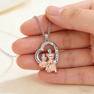 Personalized Mother & Daughter Heart Necklace With Engraved Name - Creative Mother's Day Gift For Mom
