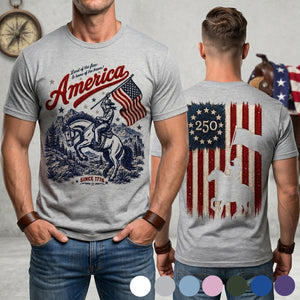 Land Of The Free - Celebrated America 250th Anniversary T-shirt - Personalized Gifts For Patriots