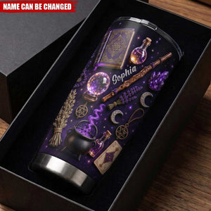 Personalized Witchy Celestial Magic Tumbler | Halloween Travel Cup Gift For Witchcraft Lovers