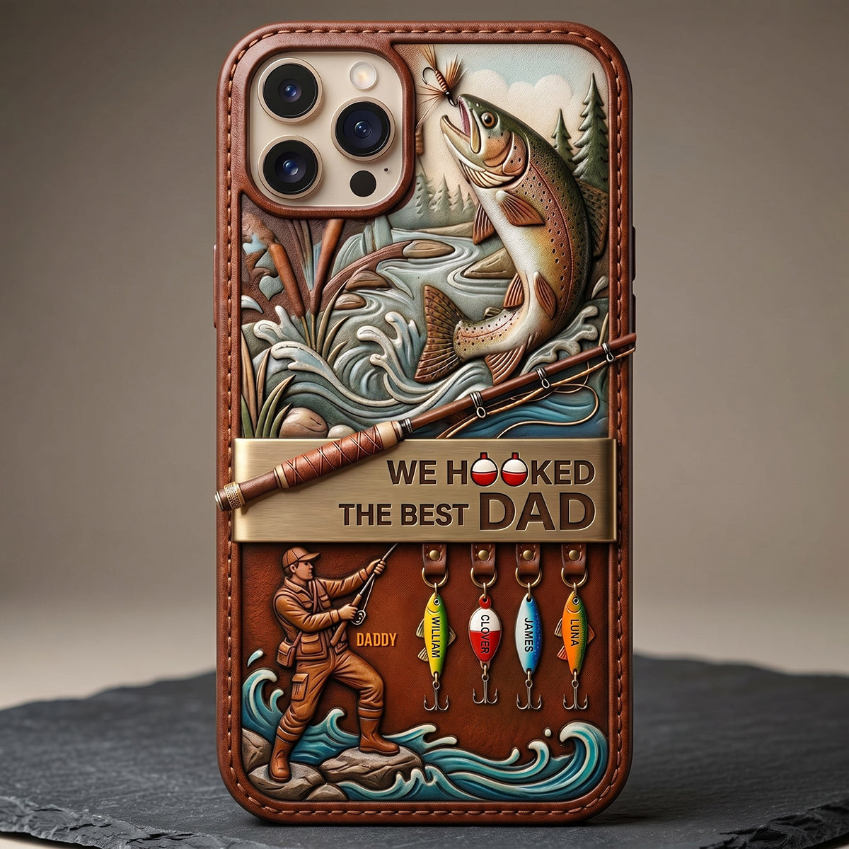 Personalized Reel Cool Fishing Dad Phone Case - Father's Day Gifts