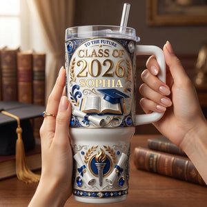 Personalized Class Of 2026 Tumbler Handle - Perfect 2026 Graduation Gift