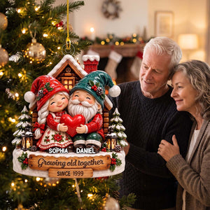 Personalized "Growing Old Together" Couple Acrylic Ornament | Christmas Gift For Couple Family Lover