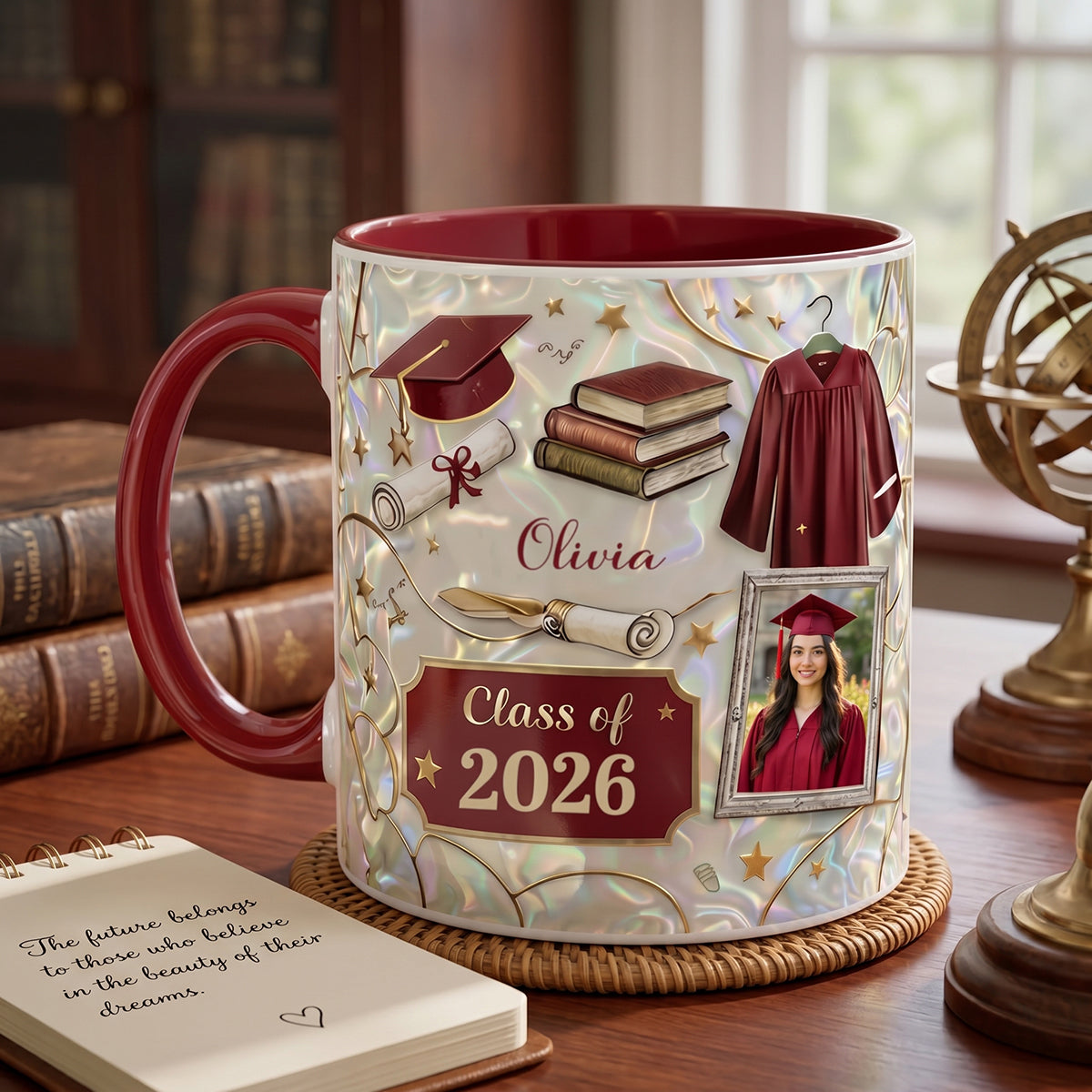 Personalized Photo Graduation Coffee Mug, Class of 2026 Graduate Gift, Graduation Mug Gift For Her Him
