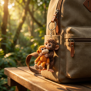 Monkey Punch 3D Effect Acrylic Keychain - Gift For Family Friends Loved Ones